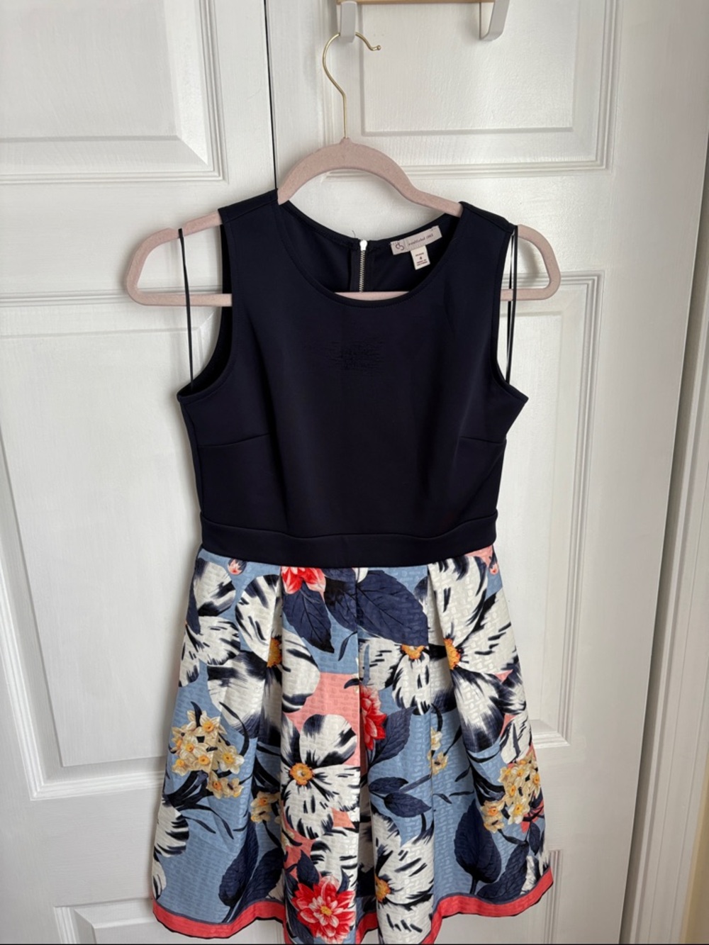 Navy Floral Fit-and-Flare Girls' Dress by Gymboree
